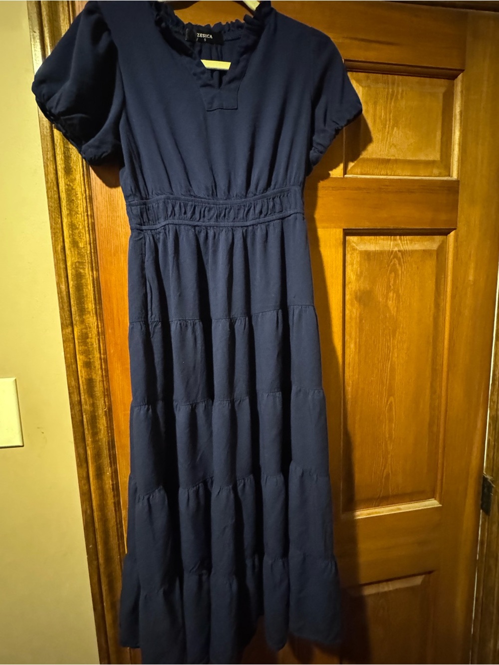 Women’s Navy Tiered Maxi Dress -
